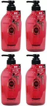 Macheri Moisture Shampoo Pump and 450ml [Bulk Purchase] (Moist Cohesive) [x4 pieces]