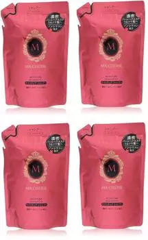 Macheri Moisture Shampoo Refill and 380ml x 4 pieces [Bulk Purchase] (Moist Cohesive)