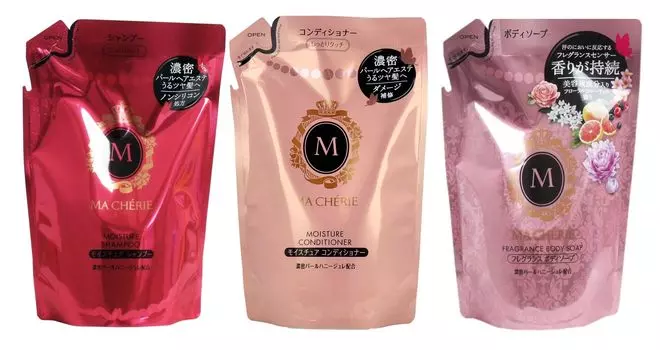 Macheri Moisture Shampoo Refill EX Macheri Moisture Conditioner EX Macheri Fragrance Body Soap Refill [Bulk Purchase]