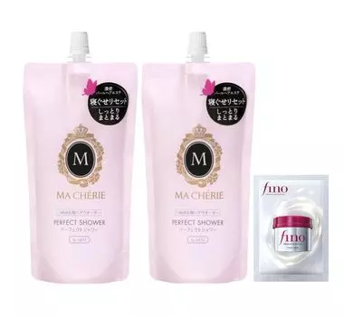 MACHERIE Perfect Shower EX Сменный блок 220 мл x 2 шт. Бонус Средство для укладки волос, корректирующее привычки сна Сменный блок Блеск Восстановление Увлажнение Сон