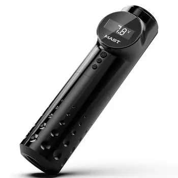 Мачта сабля Беспроводная машина для татуировки Ручка ЖК-дисплей Роторная ручка для татуировки с 2 ручками
