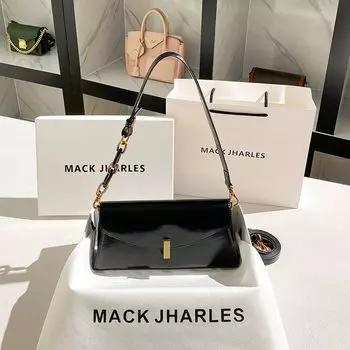Mack Jharles Light Luxury Minority Middle-Ancient Chain Black