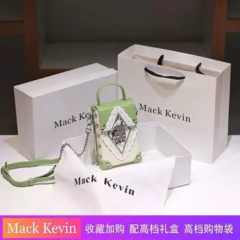 Mack Kevin Нишевый дизайн Кожаная вышивка Сумка для мобильного телефона Женская 2025 Новая Высококачественная Изысканная Наплечная Маленькая Сумка Green