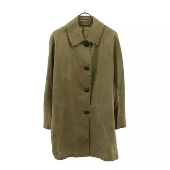 Mackintosh Made in England 100% linen Stainless collar coat 34 Brown Women Used