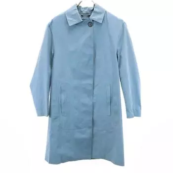 Mackintosh Made in Scotland Cotton Rubberproof Raincoat 34 Blue Women Used