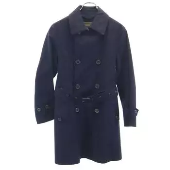 Mackintosh Made in Scotland wool blend Chester coat 36 Navy With belt Men s Used