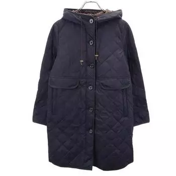 MACKINTOSH PHILOSOPHY Sanyo Shokai Quilted jacket 36 purple hood Women Used