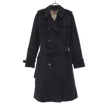 MACKINTOSH PHILOSOPHY Sanyo Shokai trench coat 38 Navy Lining check Women Used