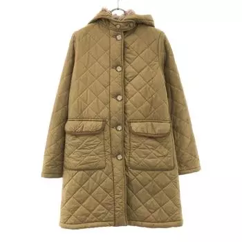 MACKINTOSH SCOTLAND Hooded Quilted coat 36 beige Back bore Women Used