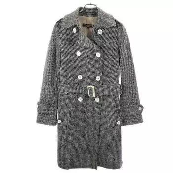Mackintosh wool trench coat 32 Black x white Women Used