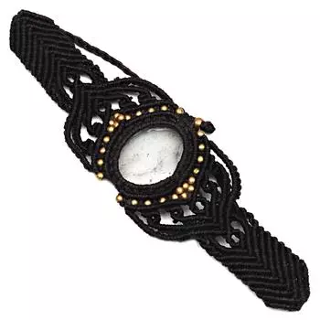 Macrame Thread Gemstone Handmade Jewelry 8-10 Ad Wild Horse Jasper Bracelet