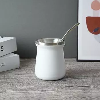 Madai Cup Двойной слой 8 унций Mate Cup Изолированная вакуумная кофейная кружка 304 из нержавеющей стали Пивная кружка Аргентина синий