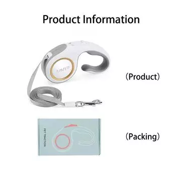 MADDEN 3M 5M Retractable Dog Leash Durable Nylon Pet Walking Leash Automatic Extending Dog Lead Rope for Small Medium Pet 3 M