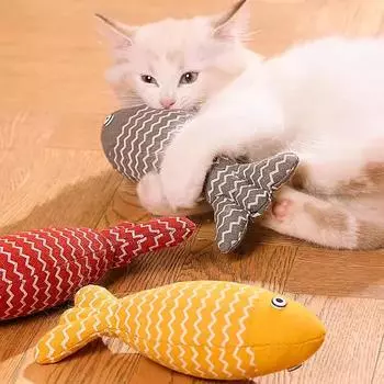 MADDEN Cat Fish Toy Cat Scratcher Игрушка с кошачьей мятой Интерактивная имитация рыбы Cat Мятные игрушки-непоседа Мягкая игровая игрушка для кошек и котят