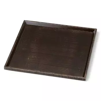 Made in Chic Roughly Carved Mugwort Lacquer J-kitchens Placemat/Tray, Japan, Design, Wooden, 9-inch, Square,