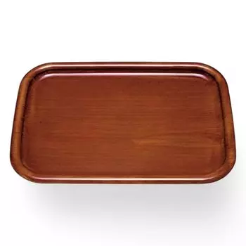 Made in Convenient Japanese 3 Shaku Teak Wood Light Sized x x J-kitchens Placemat/Tray, Japan, Tray, Royal, Grain, (39.9cm 27.5cm 2.3cm)