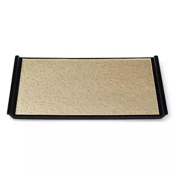 Made in Easy to Champagne Small x x J-kitchens Placemat, Tray, Japan, Use, 5-Shaku Flight, Gold/Aqua Rim, Black, (45.6cm 32.5cm 2.1cm)