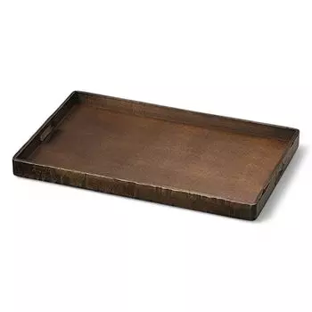 Made in Easy to Wooden 2 Shaku Rough Carved Side Tochigi Lacquer J-kitchens Placemat, Tray, Japan, Use, Tray, Trim,