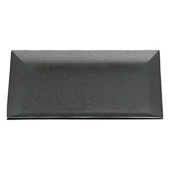 Made in Fukiage Gray Metallic Fugen Small x x J-kitchens Placemat, Japan, Easy-to-Use Tray, 2-Shaku Pattern, Lacquer, Lightweight, (36.4cm 28.1cm
