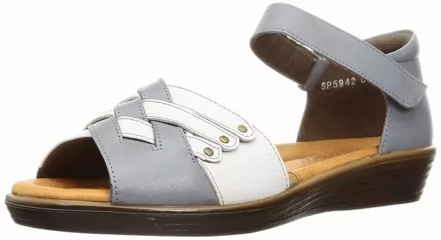 Made in Genuine Shock with Strap SP5942 Light Blue C M [Spors] Sandals, Japan, Leather, Lightweight, Absorption, SS~LL Women s 22.5~23.0