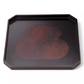 Made in Gorgeous Wooden 1 Shaku with Corner Spring and Autumn Design J-kitchens Placemat, Tray, Japan, Tray, (1.5 Shaku) Cuts,