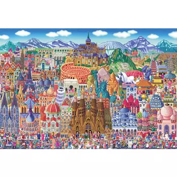 [Made in Japan] 2000 small piece jigsaw puzzle collection of world famous places! (49 x 72cm) S92-505