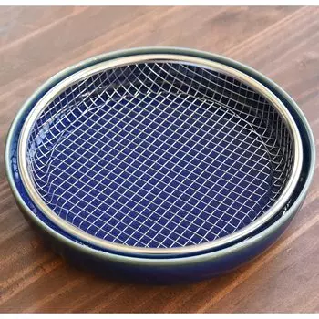 [Made in Japan] Arnest 2-piece set (net deep plate) 20.5cm dish drainer that can be served at the table while draining oil Stainless steel Mino ware