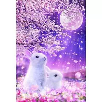 [Made in Japan] Beverly 1000 Micro Piece Jigsaw Puzzle Love Waiting Rabbit (26 x 38cm) M81-614 Pink