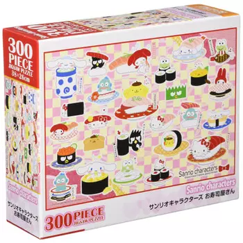 [Made in Japan] Beverly 300 Piece Jigsaw Puzzle Sanrio Characters Sushi Restaurant (26 x 38cm) 83-107 Pink