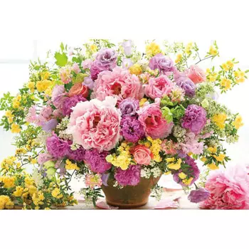 [Made in Japan] BEVERLY 300 Piece Jigsaw Puzzle Good Luck Comes Pink & Yellow (26 x 38cm) 300-010