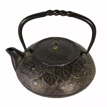 Сделано в Японии Nanbu Ironware Nanbu Маленький железный чайник Чайник комбинированного использования Бутылка с эмалированной отделкой внутри Чайник Hisago 0,4 л чёрный