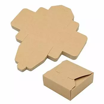 Made in Japan Plain Gift Box 7cm x 7cm x Brown 30 Pieces Small Craft Box Gift Box 2.5cm