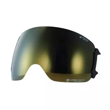 Made in Japan Ski Snowboard Goggle Spare Lens BANK Exclusive Bank LBK0895 GDGRY Polarized Gray x MIT Gold Mirror Premium Water Repellent Mirror [Dice]