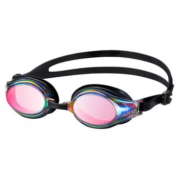 Made in Japan Swimming Goggles Swimming UV Protection Fitness SMRU Smoke x Flash Ruby Mirror Adult Unisex [SWANS] Anti-Fog SW-30MST