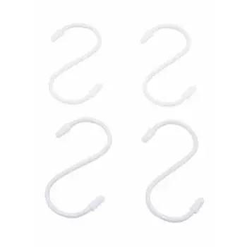 Made in Japan TAKAGI Steel S Hook White 100mm 4 pieces