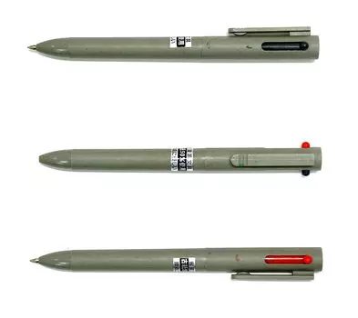 Made in Japan with recycled Side Knock Ballpoint Limited 51% paper, 2-Color Pens, 6-Pack, Edition, V-2C150PE-6