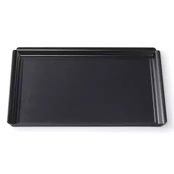 Made in Japanese Mokko Small x x J-kitchens Placemat, Japan, Tray, 5-Shaku Square, Black, Lightweight, (45.5cm 33.9cm 2cm)