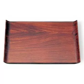 Made in Japanese Teak Wood Fugen Light SL x x J-kitchens Placemat, Japan, Style, 2-Shaku Wing, Grain, Lacquer, (36.3cm 25.8cm 2.2cm)