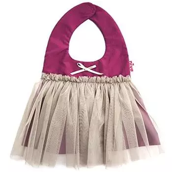 Made in mature purple gray tutu baby gift box half dress up Tutu bib [NIVA] Japan, bib, gift, included, bib, birthday, birthday, invitation, (Niva) фиолетовый