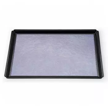 Made in Mokko Shiun Weak Black Lacquer x x J-kitchens Placemat/Tray, Japan, High-Quality, 2-Shaku Square, S, (36.5cm 27.2cm 2cm)