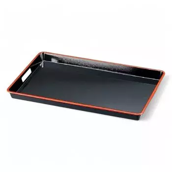 Made in Overflowing ABS Shaku Black and Size SL J-kitchens Placemat, Tray, Japan, Tray, 2.3 Fabric, Red,