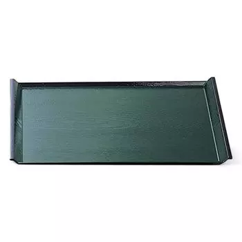 Made in Refined Japanese Shaku 2 ID Wood Green and SL x x J-kitchens Placemat/Tray, Japan, Tray, Grain, Black, (37.3cm 25.5cm 2.1cm)