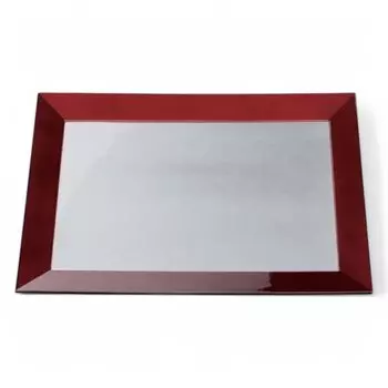 Made in Silver Wine SL x 31cm x J-kitchens Placemat/Tray, Japan, Elegant, 4-Shaku (1.4 ft) Square, Rim, Color, (42.6cm 2cm)