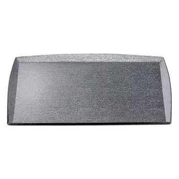 Made in Stylish Long Rectangular Wood Silver SL x 26cm x J-kitchens Placemat, Japan, Tray, 2-Shaku High-Rimmed, Grain, Pear-Ground, Black, (36cm 2cm)