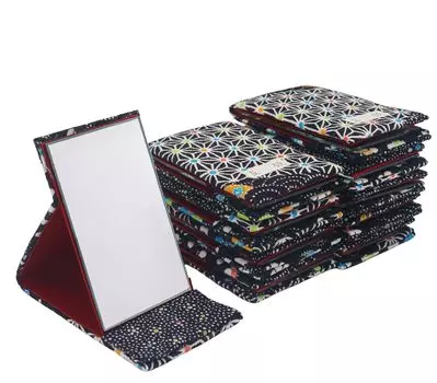 Сделано в традиционном народном японском стиле, стоячее, черное из Японии, ремесла, сувениры, двустороннее зеркало, (Набор 10)