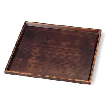 Made in Traditional Japanese Wooden 100cm Rough Carved Tochigi Lacquer J-kitchens Placemat, Tray, Japan, Tray, Corner,