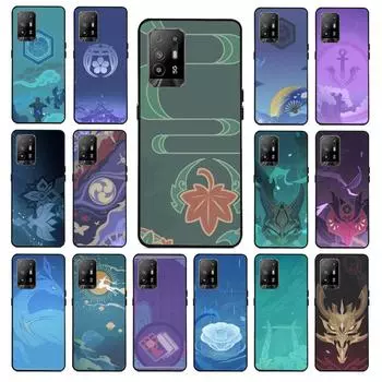 Made Xiao Kazuha Venti Ayaka namecard Phone Case for OPPO A54 A74 A94 A53S A9 A5 A15 A16 A91 A96 A76 Reno8 8Pro Reno2 Z OPPO A5 2020