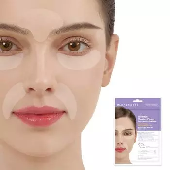 MADFORCOS Wrinkle Master Patch 1 set Between the around the on the nasolabial on the vegetable collagen (3 pieces) eyebrows, eyes, folds, forehead,