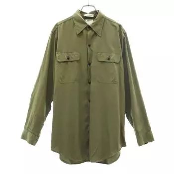 MADISON BLUE Long sleeve shirt M green Button flap pocket Women Used