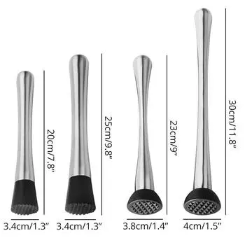 Мадлеры из нержавеющей стали с рифленой головкой из нейлона, профессиональные барные аксессуары — создавайте вкусные напитки на фруктовой основе